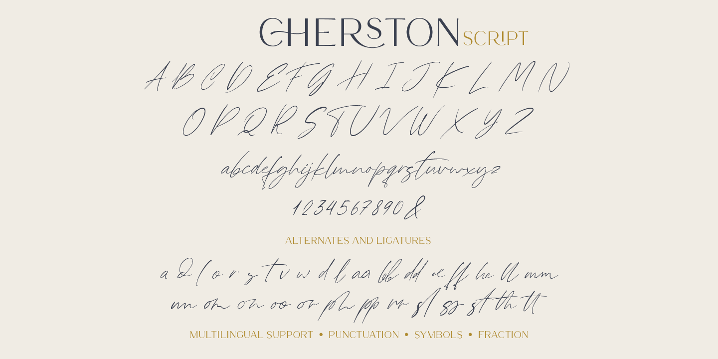 Cherston Regular Rough Font preview